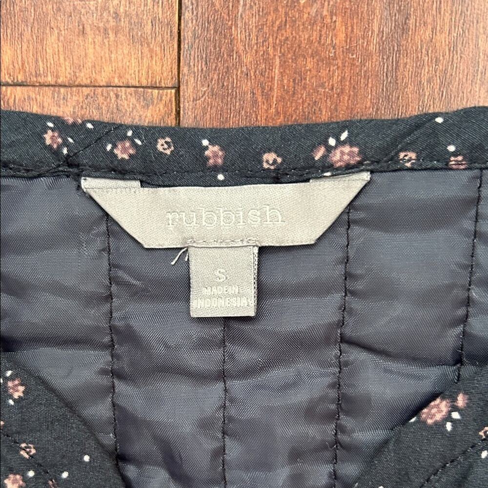Rubbish Quilted Cottagecore Blue Ditsy Calico Floral Open Front Jacket, Size XXS - Picture 2 of 15